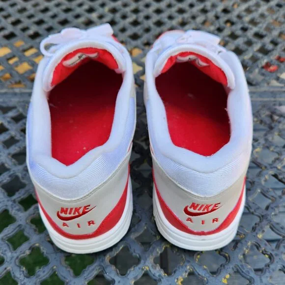 ❤️️SOLD!!!❤️ 1st Release 908375-100 Nike Air Max 1 OG Anniversary 'Red' - Picture 8 of 16